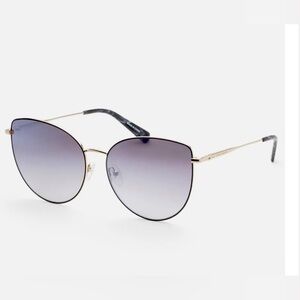 Longchamp-Roseau 60mm Cat Eye Sunglasses-black/gold-NWT